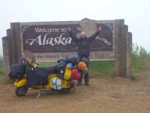 Top of the wold Highway, Alaska, USA nach ca. 4500km.